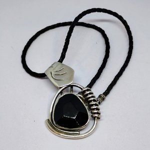 Silpada Faceted Black Onyx Asymmetrical Pendant necklace